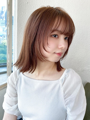 美髪/髪質改善/韓国/切りっぱなしボブ/フェイスレイヤー