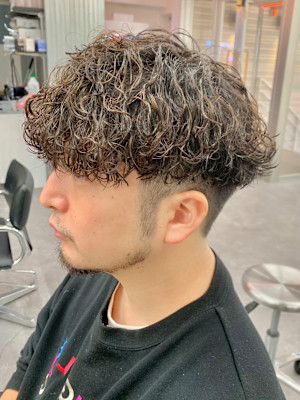 無造作パーマ波巻きパーマ波巻きスパイラルパーマツーブロック