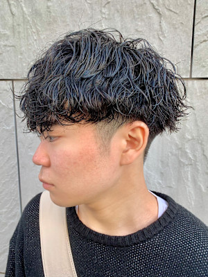 アッシュブラック/カルマパーマ/ベリーショート