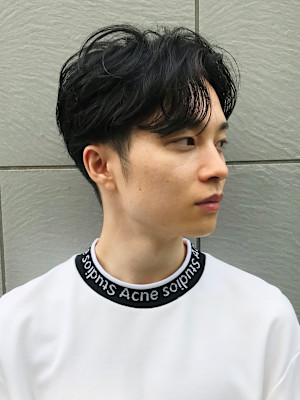 カルマパーマ/ベリーショート/センターパート