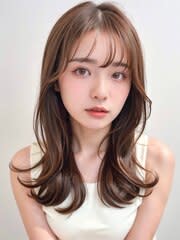 大人可愛い20代30代40代インナーカラー小顔ウルフレイヤー