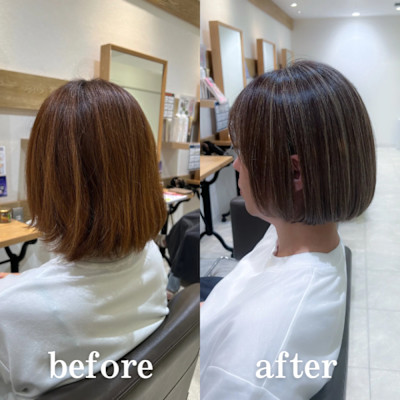 白髪ぼかし シアーカラー　【藤沢　藤沢駅】 