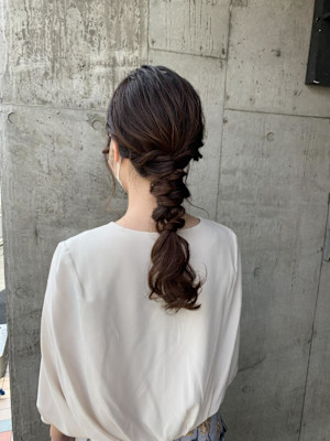 ヘアセット　ヘアアレンジ　結婚式ヘア　ハーフアップ