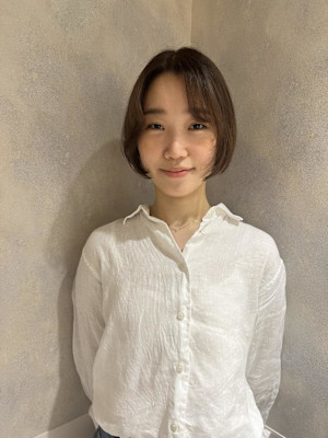 ベージュカラー/ハイトーンカラー/ミニボブ