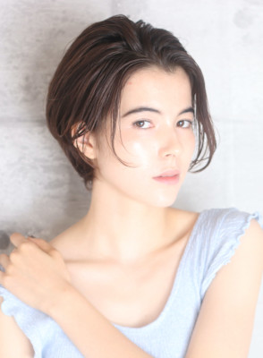 40代50代似合わせ小顔美髪シアーカラーカールショート