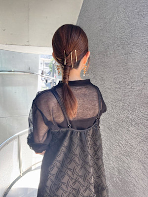 ヘアセット　ヘアアレンジ　結婚式ヘア　ハーフアップ