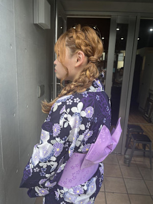 ヘアセット　ヘアアレンジ　結婚式ヘア　ハーフアップ