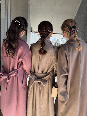 ヘアセット　ヘアアレンジ　結婚式ヘア　ハーフアップ