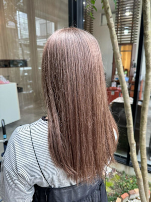 ブラウン×ベージュ×ピンク