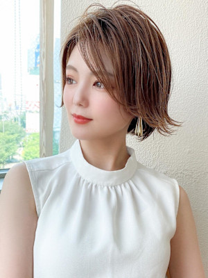美髪/髪質改善/韓国/切りっぱなしボブ/フェイスレイヤー