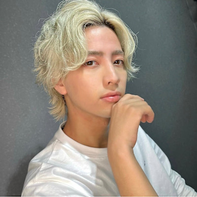 ブロンドベージュ×ウルフ