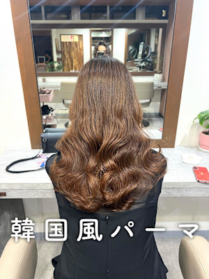 艶感ウェーブ韓国風パーマ