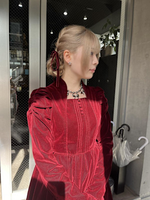 ヘアセット　ヘアアレンジ　結婚式ヘア　ハーフアップ