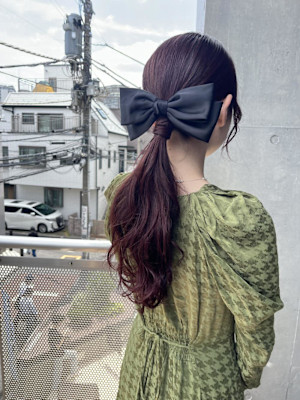 ヘアセット　ヘアアレンジ　結婚式ヘア　ハーフアップ