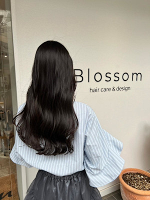 20代30代透明感暗髪ロング