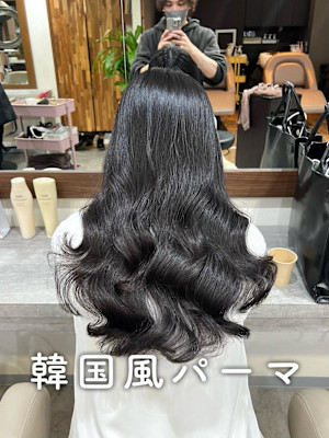 コテ巻き風パーマ