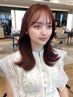 美髪/髪質改善/韓国/切りっぱなしボブ/フェイスレイヤー