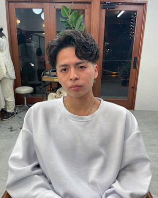 かきあげパーマ