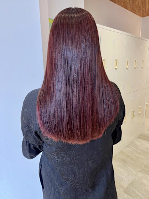 ブリーチなし☆チェリーレッドカラー