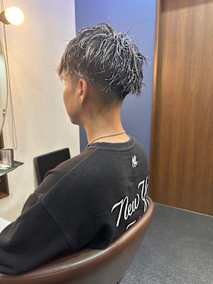 ホワイトメッシュ×フェード