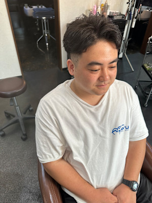 ワンカールパーマ×アップバンク