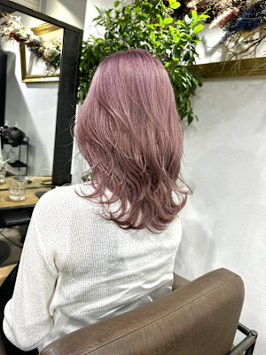 ミルクティーピンク ピンクベージュ ホワイトピンク レイヤー