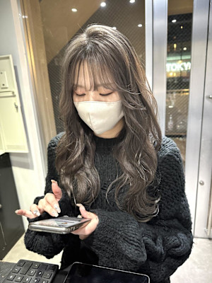 グレーベージュ グレージュ ことりベージュ レイヤーロング