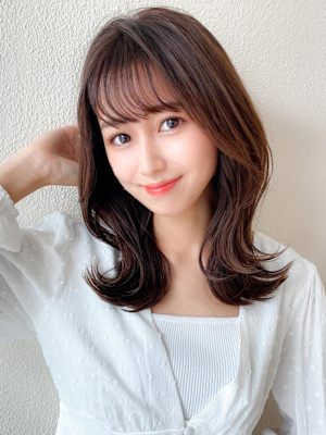 美髪/髪質改善/韓国/切りっぱなしボブ/フェイスレイヤー