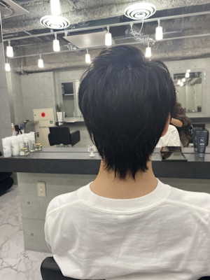 東銀座/アッシュ/ブラック/カルマパーマ/ベリーショート