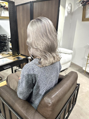 シルバーグレージュ グレーベージュ レイヤーロング