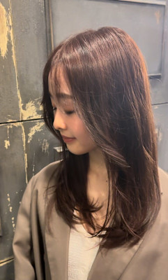 韓国風ピンクページュ　　人生初のカラーでイメチェン