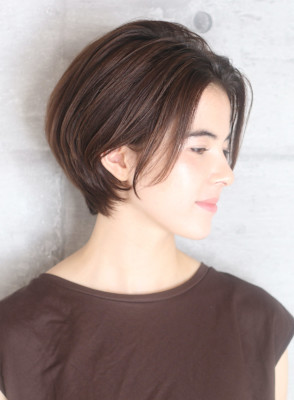 40代50代似合わせ小顔美髪シアーカラーカールショート