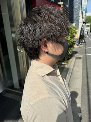 メンズ少し長いショートツイスパ　【錦糸町北口】