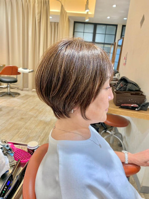 20代30代大人ショートボブｘ丸みショート