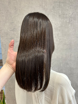 艶髪　ロング　ベージュカラー