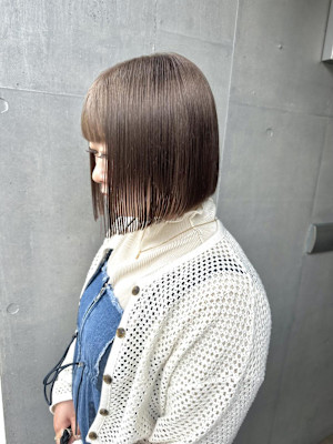 グレーベージュ グレージュ ことりベージュ タッセルボブ