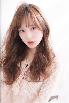 ピンクブラウン×ゆるふわロング