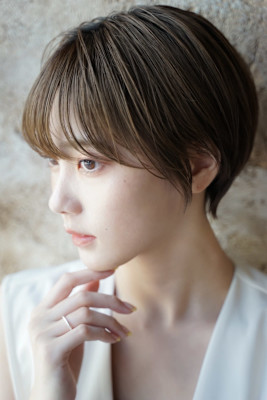 大人可愛いショートボブ丸みショート◎