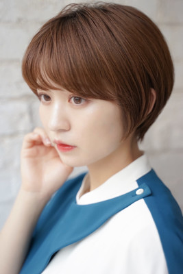 大人可愛いショートボブ丸みショート◎