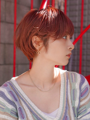 大人ショートボブ丸みショートカットマッシュショート前髪あり