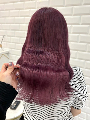 ピンクに色落ちするラベンダーピンク＊まゆ