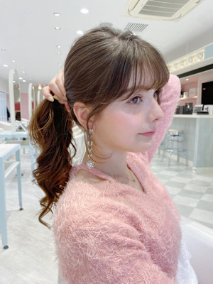 韓国　顔まわりカット