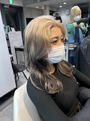 ルーツカラー　韓国顔まわりカット