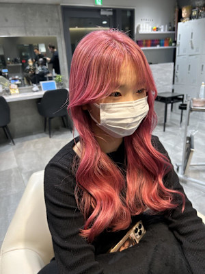 韓国ハイトーン　顔まわりカット