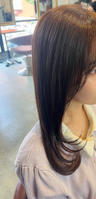 ロングレイヤー×ピンクブラウン