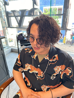 メンズ　縦落ちパーマ