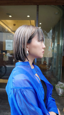 大人可愛い大人美人立体カットインナーカラー透け感