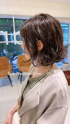 抜け感ボブパーマ