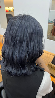 ウェーブ×ブルーカラー