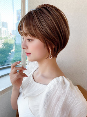 美髪/髪質改善/韓国/切りっぱなしボブ/フェイスレイヤー